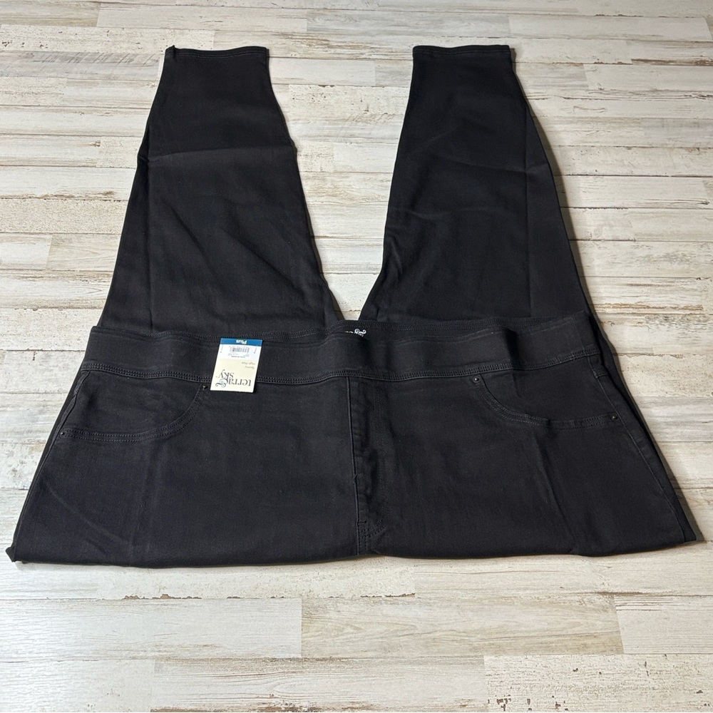 Terra & Sky High Rise Black Skinny Jeggings Size 3X(24-26W) - Picture 3 of 11